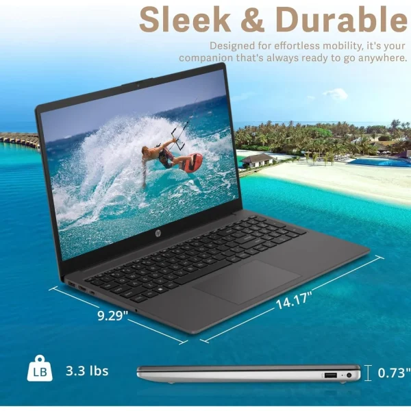 HP 255 G10 15.6" FHD Business Laptop,AMD Ryzen 5 7530U,32GB RAM,2TB SSD, AMD Radeon Graphics,Wi-Fi 6,Windows 11 Pro - Image 2
