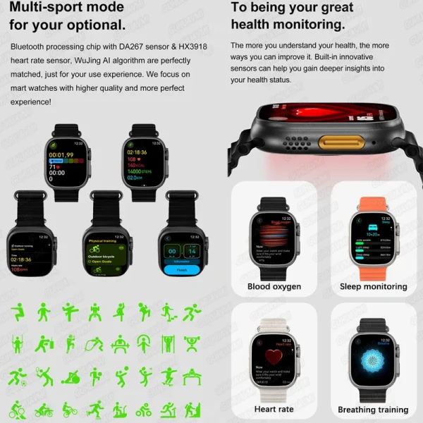 2025 New Original Watch DT Ultra 3 Pro Smart Watch Men Google Map NFC GPS Tracker HD BT Call IP68 Waterproof Smart Watches Women - Image 5
