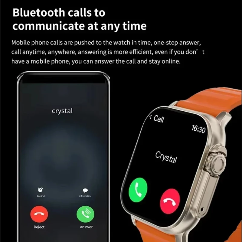 2025 T800 2 Smart Watch Men 49mm Series 8 2.3 "AMOLED Screen NFC Compass Waterproof For Apple Watch IWO Ultra 8 Smartwatch - Image 2