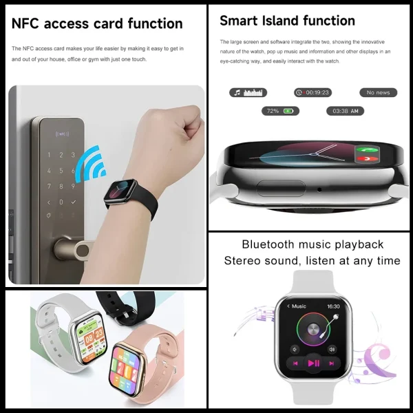 New Watch 10 Series Smart Watch Health Monitoring Sports Mode Reminder Function 500+ DIY Dial 1.85 Inch Women Smart Watch - Image 6