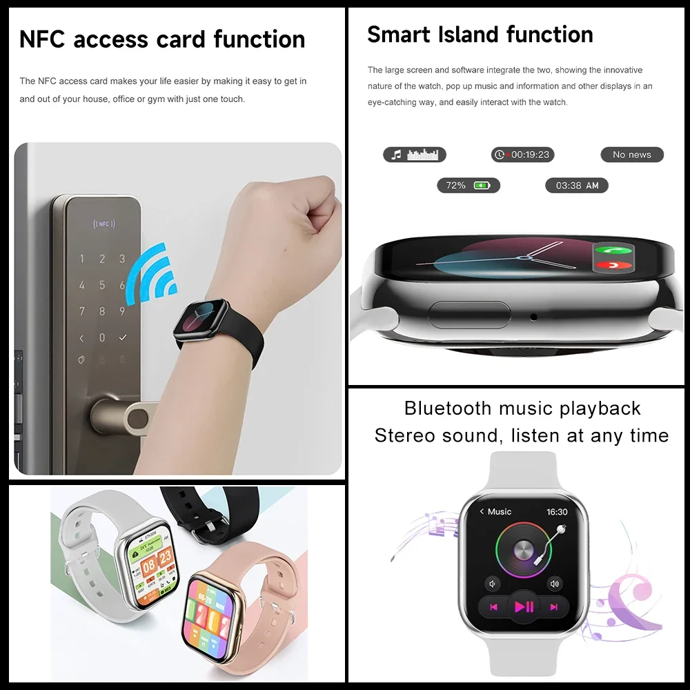 New Watch 10 Series Smart Watch Health Monitoring Sports Mode Reminder Function 500+ DIY Dial 1.85 Inch Women Smart Watch - Image 6