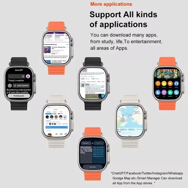 DT Ultra 3 Smartwatch Amoled Screen 4GB MP3 MP4 Player Bluetooth Network Sharing APP Store ChatGPT Smart AI Watch Men Sportwatch - Image 5