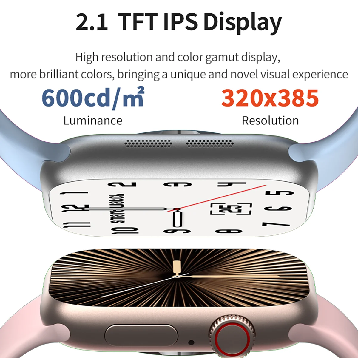 Pinteek SmartWatch for Men Women,2.1" TFT Screen, BT Make Calls,107Sport Modes,Heart Rate Sleep Monitor,IP68 Waterproof,AI Voice - Image 3