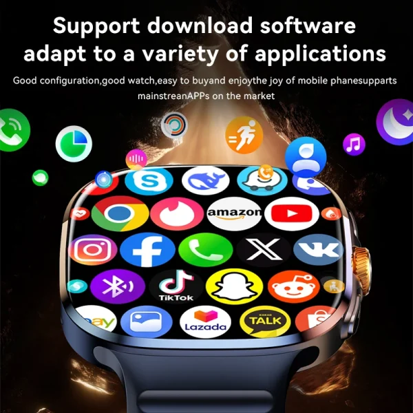 8GB+128GB RAM 5G/4G Smart Watch 2.4 inch AMOLED 2100mah Battery 900W Camera GPS WIFI Google APPS Download Smartwatch Android 10 - Image 3