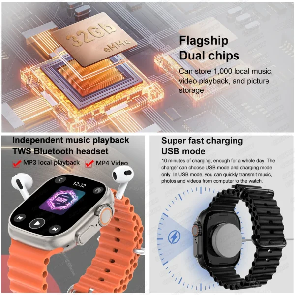 2025 New Original Watch DT Ultra 3 Pro Smart Watch Men Google Map NFC GPS Tracker HD BT Call IP68 Waterproof Smart Watches Women - Image 4