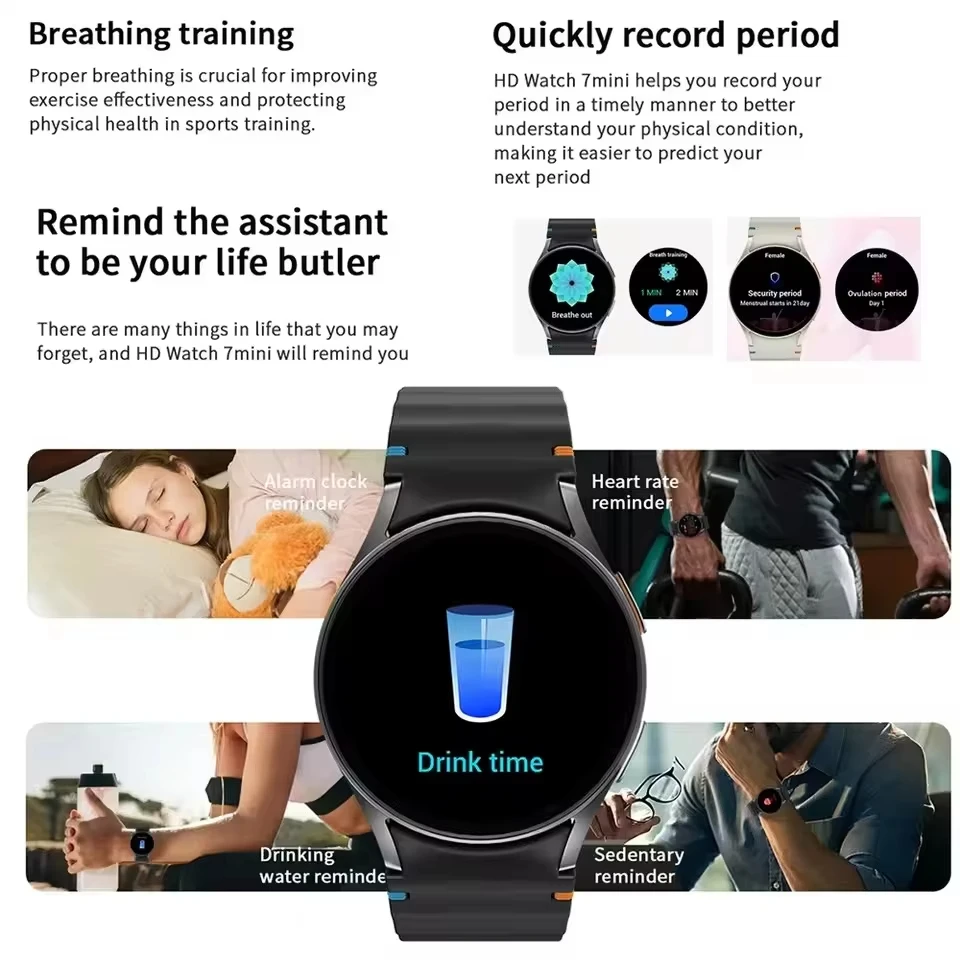 2025 New Watch 7 NFC Heart rate monitoring For Samsung Watch Women Bluetooth Call Smartwatch Men AMOLED GPS Sports Watches Men - Image 2
