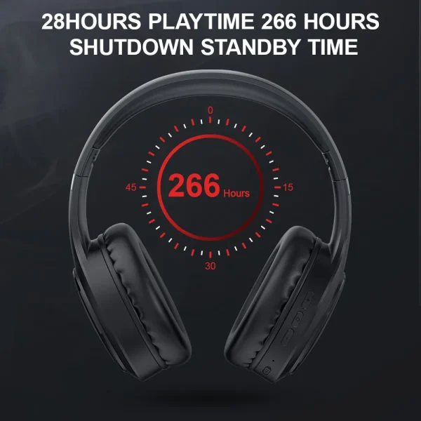 Siindoo JH-919 Wireless Bluetooth Headphones Foldable Stereo Earphones Super Bass Noise Cancelling Mic For Iphone Laptop PC TV - Image 4