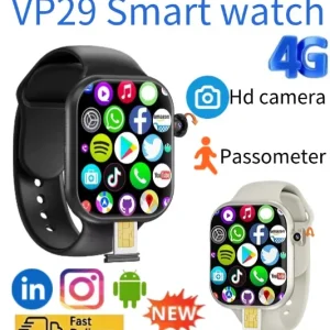 Modern VP29 Smartwatch 4G Full Network Android 2.29 Inch Rotating Camera SIM Card GPS WIFI NFC Health Google Play System
