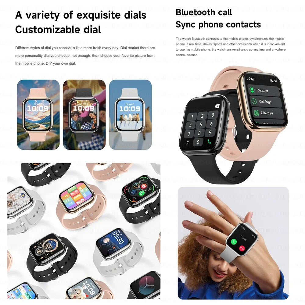 New Watch 10 Series Smart Watch Health Monitoring Sports Mode Reminder Function 500+ DIY Dial 1.85 Inch Women Smart Watch - Image 3